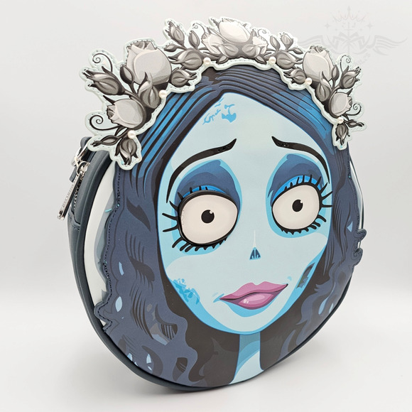 Loungefly Warner Bros. Tim Burton's Corpse Bride Emily Blue Crossbody Bag Purse - Picture 2 of 13